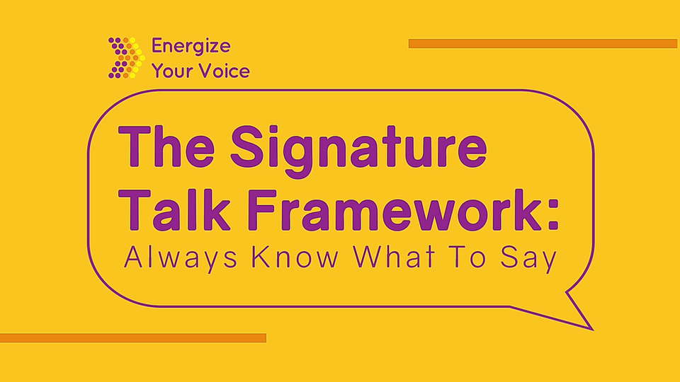 The Signature Talk Framework Intro and Outro 2023